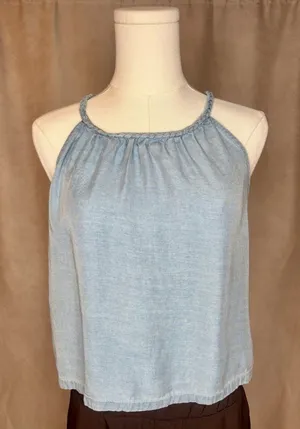 Joie Lyocell Chambray Halter Tank Minimalist Boho Top M thumbnail 1