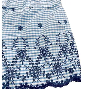 MAISON JULES Womens Light Blue Embroidered Printed Shorts Size 8 thumbnail 3