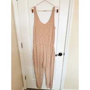 Free People Jumpsuit Size Large Peach FP Beach Marled‎ Knit Sleeveless Jogger thumbnail 9
