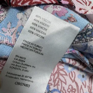 Anthropologie‎ Size-S Robin Mini Dress Blue Pink Paisley Patchwork thumbnail 7