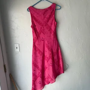 Studio‎ Y Y2K Juniors Size 9 Pink Fairy Asymmetrical Hem Prom HOCO Dress Floral thumbnail 4