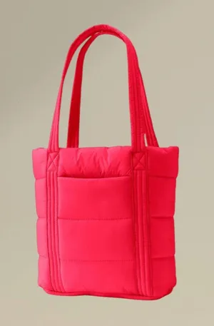 (NWT) Lands’ End Wanderweight Ultralight Packable Tote Bag in Coral Rose thumbnail 2