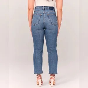 Abercrombie & Fitch Ultra High Rise Ankle Straight Distressed Jeans Size 27/4 thumbnail 13