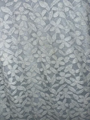 Women's Light Blue Floral Lace Short Sleeve Blouse thumbnail 4