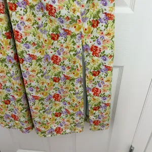 ASTR Floral Puff Sleeve Smocked Midi Dress Cottagecore Square Neck Wedding Guest thumbnail 6