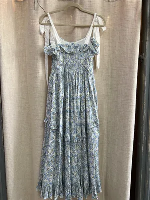 Floral Printed Contrast Shoulder Strap Midi Dress Last One Size Small thumbnail 16