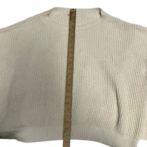 Emerson Fry Women's Organic Cotton Cream Knit Sweater Size Large thumbnail 7