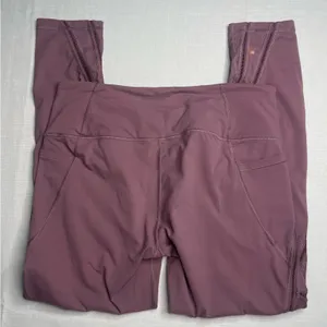 Victorias Secret Sport Knockout Mauve Leggings w Sheer Mesh Side Panels (Large) thumbnail 7