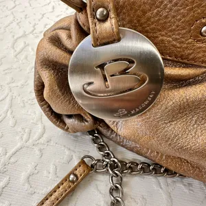 Soft Leather Purse A.L.C. B. Makowsky Hobo Black Biker Satchel Metal Chains thumbnail 8