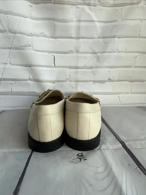 ALDO Laurea Cream Leather Loafers with Gold Chain Accent - NWOB thumbnail 4