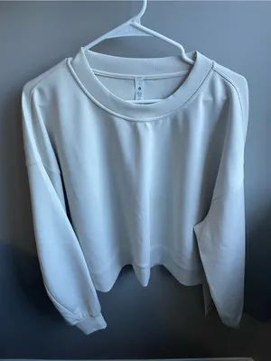 New lululemon athletica White Oversized Crop Crewneck Sweatshirt thumbnail 1