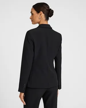 Express Editor Studio Stretch Twill Fitted One Button Blazer  thumbnail 2