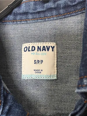 Old Navy Womens Jacket Denim Jean Dark Wash Classic Trucker Style thumbnail 7