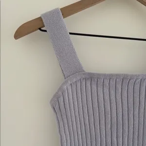 Madewell Ribbed Tank Top in Lavender thumbnail 3