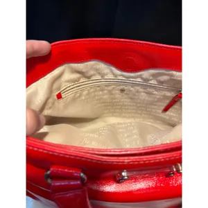 Kate Spade New York Red Patent Leather Satchel Crossbody Bag Gold Hardware thumbnail 13