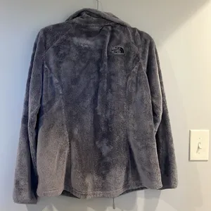 the north face gray fuzzy winter jacket size medium thumbnail 2