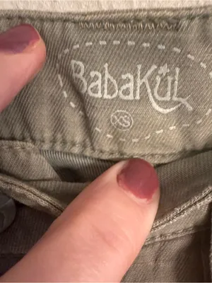 BABAKUL‎ Embellished Cargo Capri Y2K Green Size XS thumbnail 6