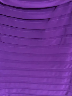 Adrianna Papell Banded Sheath Dress Formal Short Sleeve Stretch Purple Size 14 thumbnail 3