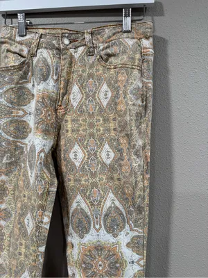 Buckle Saints & Hearts Boho Printed Flare Pants in Neutral Tones thumbnail 4