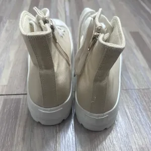 Sincerely Jules Vespa Z High-Top Cream Canvas Platform Sneakers Women’s 8.5 thumbnail 4