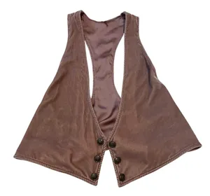 Free People Blush Suede Cropped Vest Top Mauve Boho Festival Size XS thumbnail 1