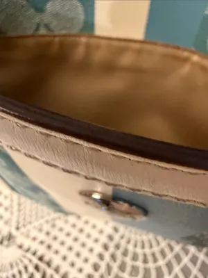 Coach Chelsea Teal and Cream Signature Stripe Tote. thumbnail 14