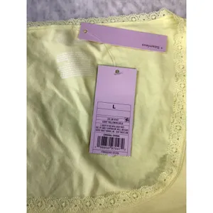 Wild Fable Womens Seamless Lace Trim Square Neck. Short Sleeve Top‎ Yellow Large thumbnail 3