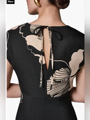NEW Donna Karan New York Floral Print Midi Dress sz 8 thumbnail 4