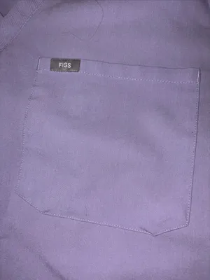 Figs Women's V-Neck Scrub Top in Lavender Size XL thumbnail 2