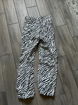 Et Clet Zebra-Pattern Women's jeans - Black & White thumbnail 4