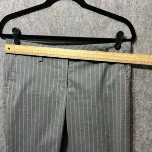 Y2K 90s Dress‎ Pants Medium Gray Pinstripe Wide Straight Leg Low Rise Be Cool thumbnail 2
