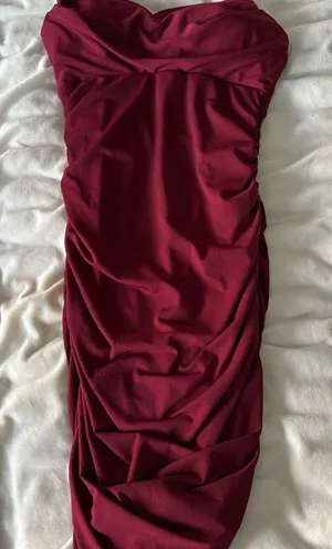 Emerald Sundae Burgundy Dress thumbnail 1