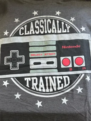 Nintendo Gray "Classically Trained" Graphic T-Shirt Size L thumbnail 2