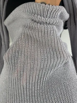 Elliatt Womens Grey Knit Long Bell Sleeve Sweater thumbnail 7