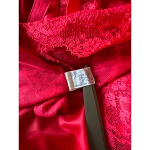 Vtg 1960s Vanity Fair Nylon Lace Slip Cherry Red Size 34 thumbnail 5