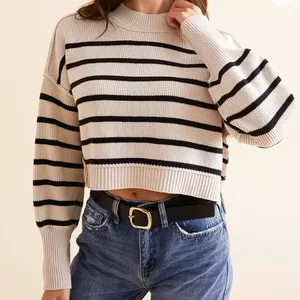 NWT free people striped easy street cropped sweater thumbnail 3