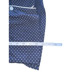 Lauren Ralph Lauren Navy Blue & White‎ Polka Dot Cotton Night Shirt Small Logo thumbnail 5