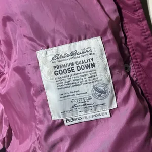 Eddie‎ Bauer Goose Down Puffer Vest Women's Small Pink 550 Fill Quilted Zip thumbnail 10