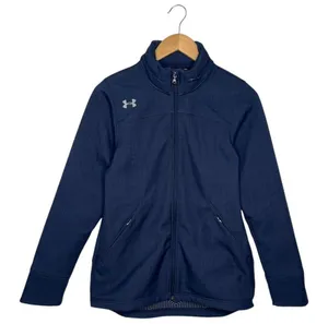 Under Armour Jacket Womens XS Loose ColdGear Pockets Full Zip Hoodie Sporty Blue thumbnail 15