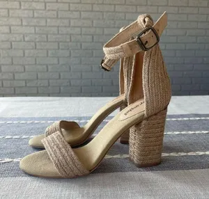 Jeffrey Campbell Rowboat Block Heel Sandals Tan Size 7 thumbnail 5