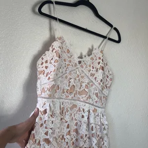 Gorgeous dress lace laser cut cottage core formal dress wedding guest spring thumbnail 6