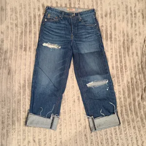 Ariat Real Denim High Rise‎ Straight Leg Distressed Patchwork Jeans Blue 25R thumbnail 3