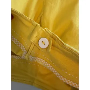 Maeve Anthropologie Yellow‎ Pleated High Waisted Shorts Size 6 Side Zip Cotton thumbnail 6