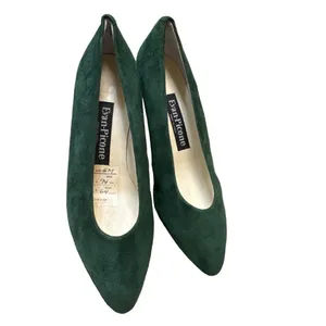 Evan Picone women’s green leather suede heels shoes size 5M SKU 3812 thumbnail 10