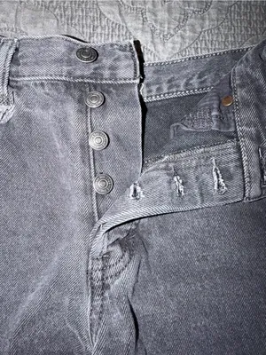 We The Free Washed Black-Distressed Denim Shorts Size-26 thumbnail 6