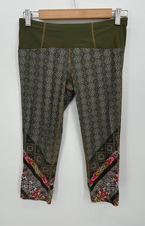 Prana Womens Green Capri Leggings Size S Workout Gym Training Low‎ Rise thumbnail 1