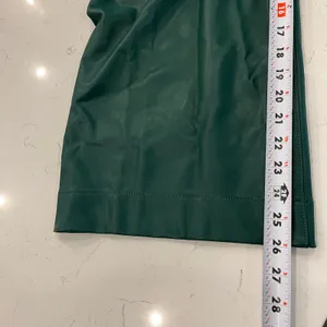 Maeve The Collette Faux Leather Green Wide Leg Cropped Pants Size 30 thumbnail 9