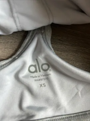 ALO Yoga Light Gray Seamless Strappy Bralette thumbnail 2