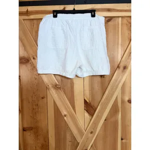 Old Navy White 100% Cotton Shorts Size XL Womens Pull On Elastic Casual Summer thumbnail 3