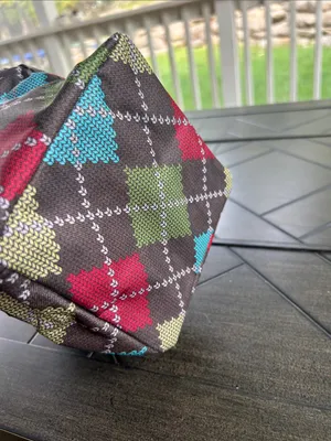 Thirty one carry all caddy small tote in brown argyle htf grandpacore college thumbnail 5